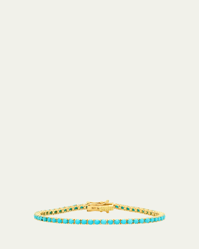 Turquoise Tennis Bracelet, 6.5"L